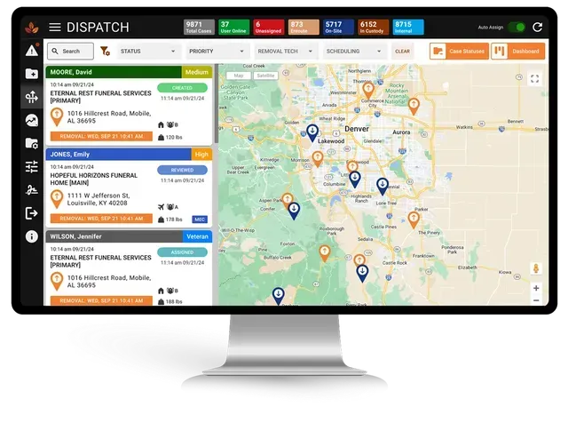 MorTrack dispatch and workflow